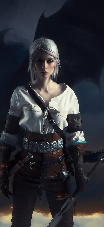 Fond d'écran iPhone Ciri With Dragon