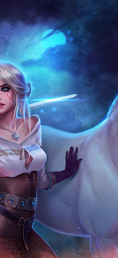 Fond d'écran iPhone The Witcher 3 Wild Hunt Ciri Girl Artwork