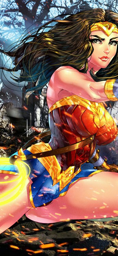 Fond d'écran iPhone Wonder Woman Colorful Artwork