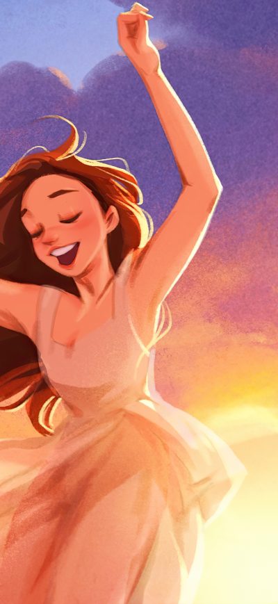 Fond d'écran iPhone Sunset Dance 4k