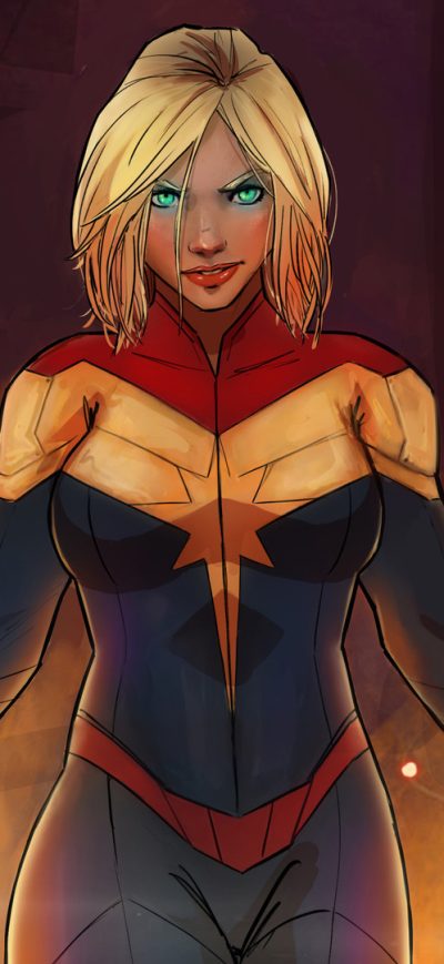 Fond d'écran iPhone Captain Marvel Arts