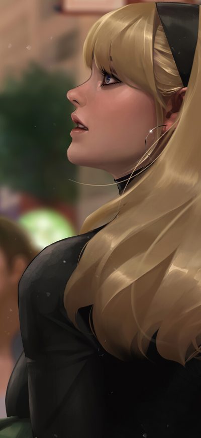Fond d'écran iPhone Gwen Stacy City 4k