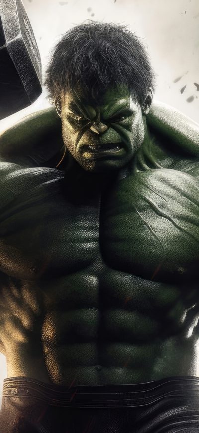 Fond d'écran iPhone Hulk With Thor Hammer