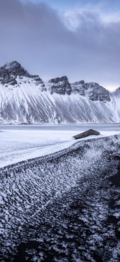 Fond d'écran iPhone Vestrahorn Mountain In Iceland 5k