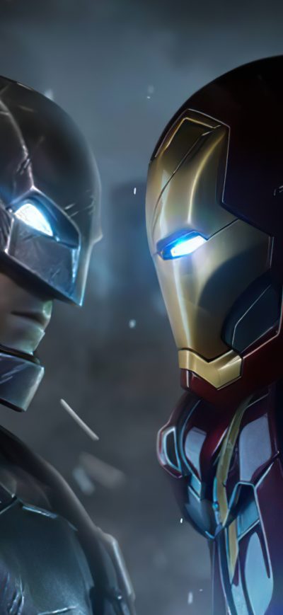 Fond d'écran iPhone Iron Man V Bat Man 4k