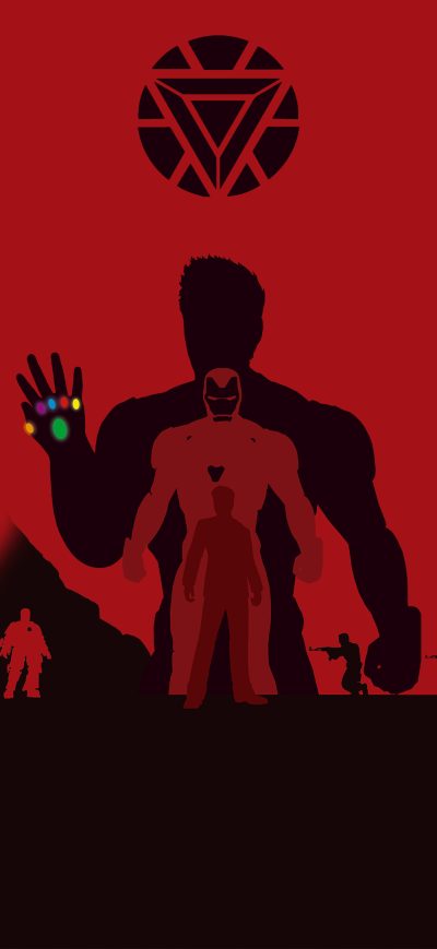 Fond d'écran iPhone Iron Man Avengers Endgame 4k Minimalism