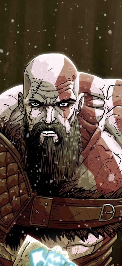 Fond d'écran iPhone Kratos God Of War Digital Artwork