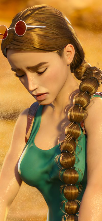 Fond d'écran iPhone Lara Croft Fanart 4k