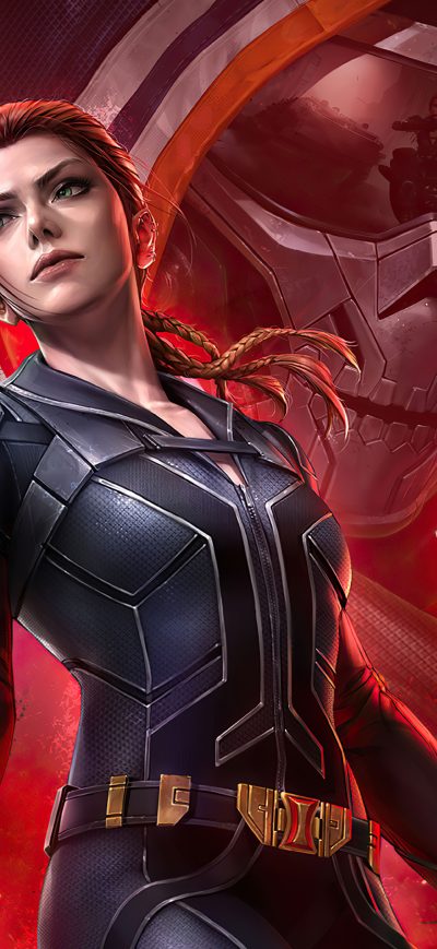 Fond d'écran iPhone Marvel Future Fight Black Widow Team 4k