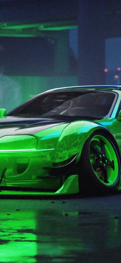 Fond d'écran iPhone Green Mazda Modified Scifi 4k