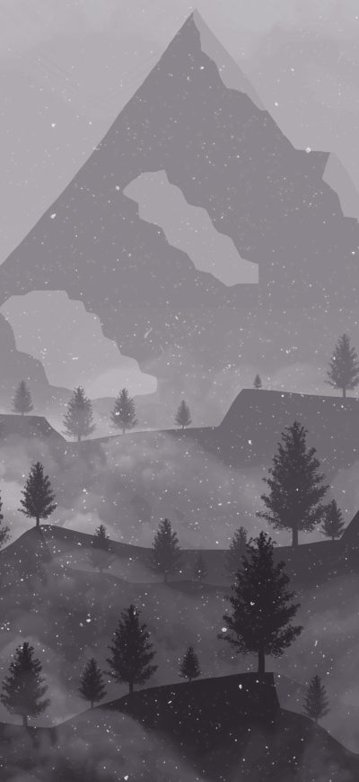 Fond d'écran iPhone Greyscale Minimal Nature 4k