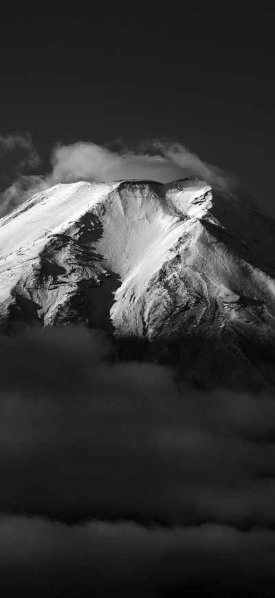 Fond d'écran iPhone Mount Fuji Monochrome