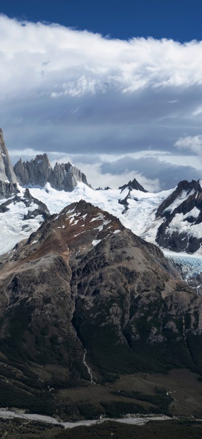 Fond d'écran iPhone Argentina Mountains Patagonia Crag Clouds 5k