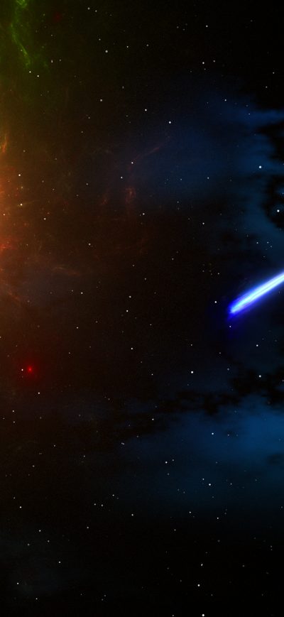 Fond d'écran iPhone Yellow Fire Stars Space 4k