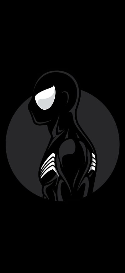 Fond d'écran iPhone Spiderman Dark Minimalist Art 4k
