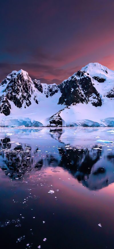 Fond d'écran iPhone Sunset In Antarctica 4k