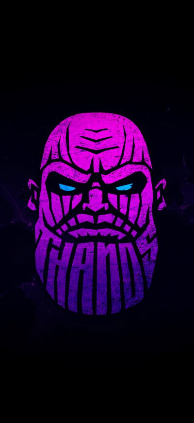 Fond d'écran iPhone Thanos Minimal Art 4k