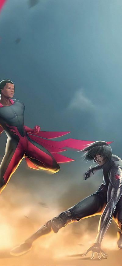 Fond d'écran iPhone Falcon And The Winter Soldier Fanart 5k