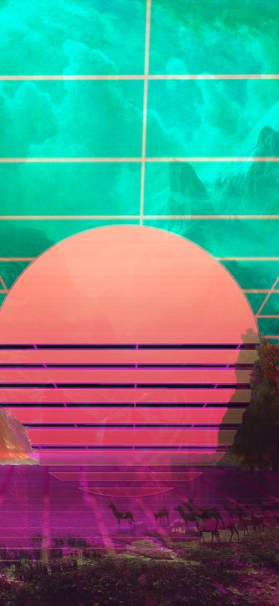 Fond d'écran iPhone Vaporwave 4k