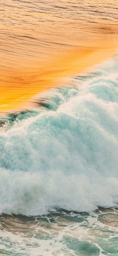 Fond d'écran iPhone Ocean Waves Long Exposure 4k