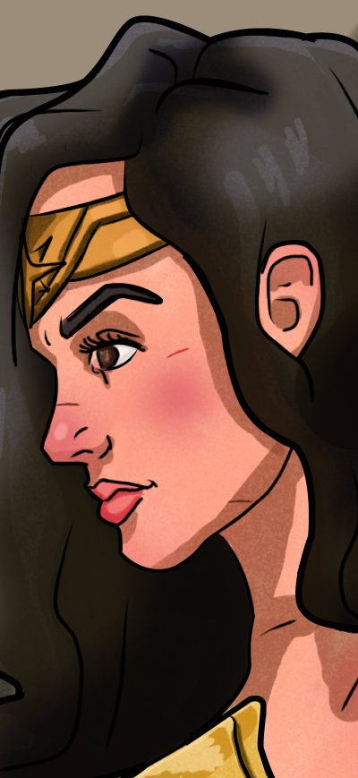 Fond d'écran iPhone Wonder Woman Cartoonic Art