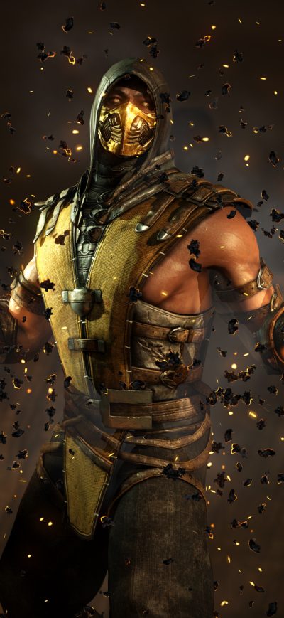 Fond d'écran iPhone Scorpion Mortal Kombat X 4k