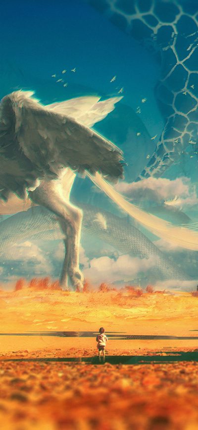 Fond d'écran iPhone Child Animal Fantasy Digital Art