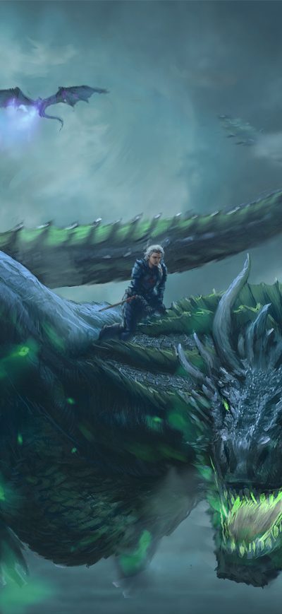 Fond d'écran iPhone Daenerys Targaryen Dragon Digital Art 4k
