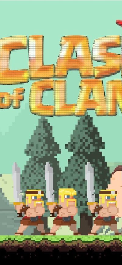 Fond d'écran iPhone Clash Of Clans 8 Bit Minimalism