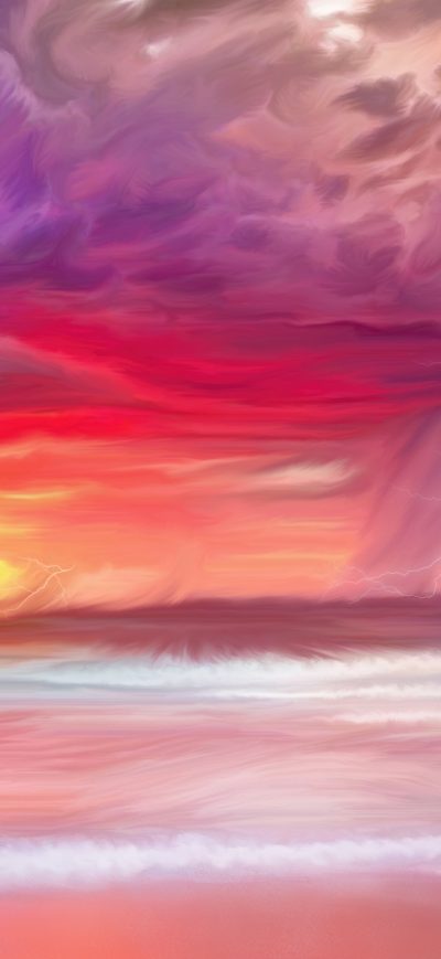 Fond d'écran iPhone Ocean Storm Sea Painting
