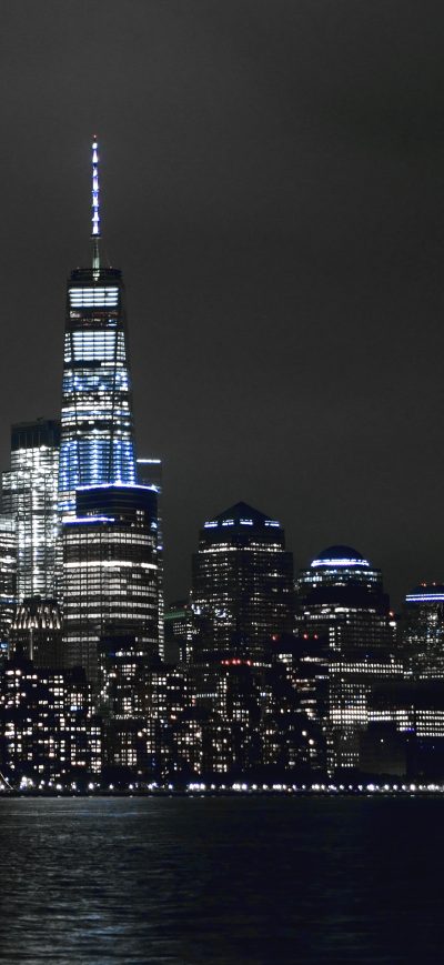 Fond d'écran iPhone New York Buildings Lights 5k