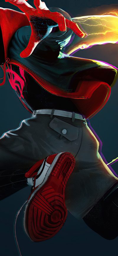 Fond d'écran iPhone Spider Verse Miles Morales Cover 4k