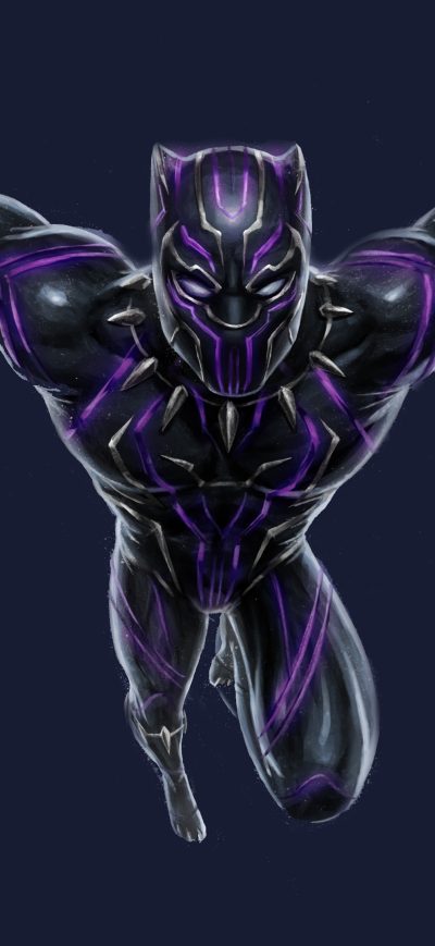 Fond d'écran iPhone Black Panther Vibranium Suit