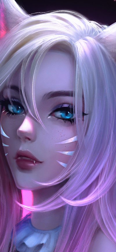 Fond d'écran iPhone Ahri Kda Fantasy Art 4k