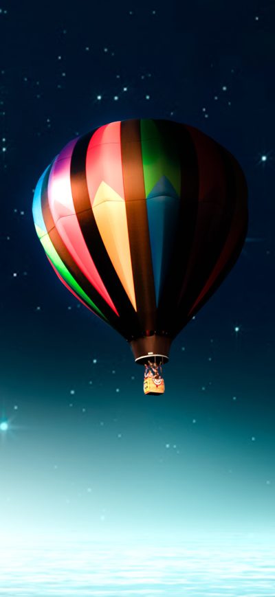 Fond d'écran iPhone Hot Air Balloon Illustration 4k