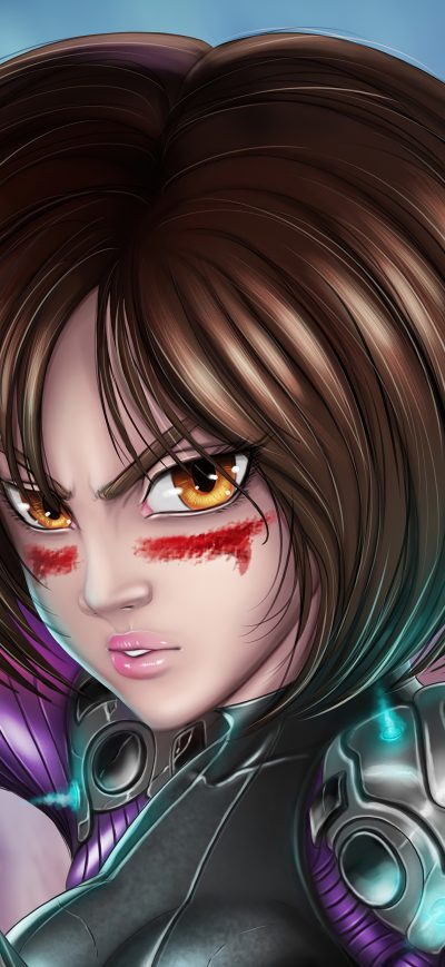 Fond d'écran iPhone Alita Battle Angel Fanart 5k