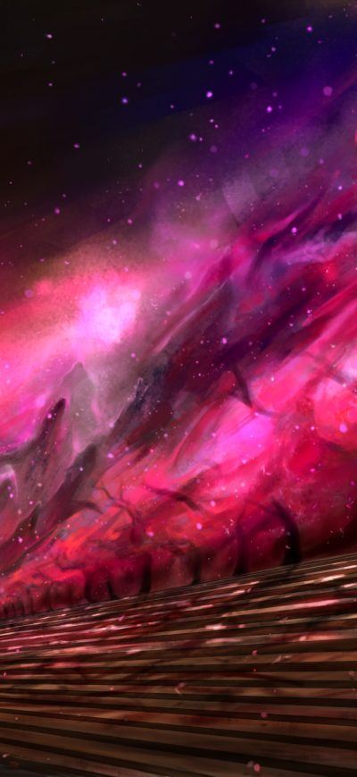 Fond d'écran iPhone Nebula Sakura Cherry Blossom Galaxy 4k