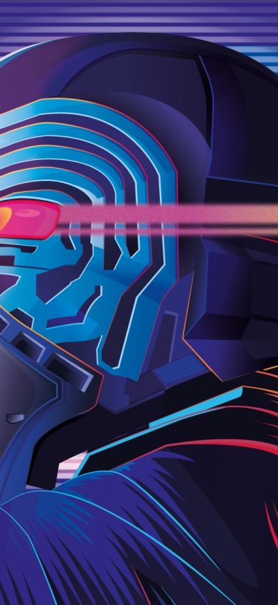 Fond d'écran iPhone Synthwave Kylo Ren