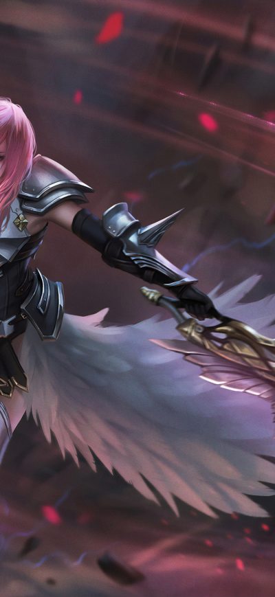 Fond d'écran iPhone Warrior Girl Sword 4k