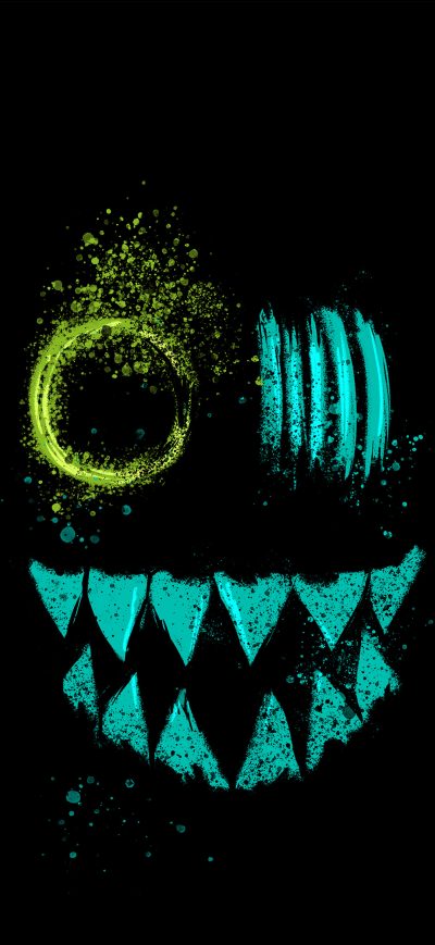 Fond d'écran iPhone Crazy Neon Eye Teeth