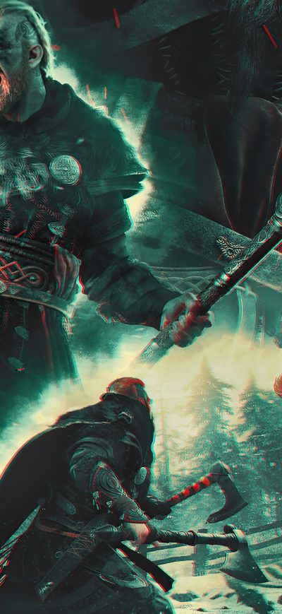 Fond d'écran iPhone 2020 Assassins Creed Valhalla 4k