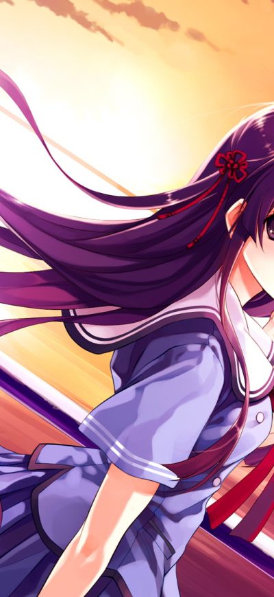 Fond d'écran iPhone Anime Deep Blue Sky And Pure White Wings