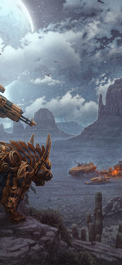 Fond d'écran iPhone Scifi Artwork Bounty Hunter