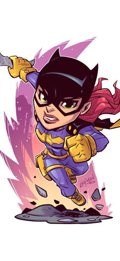 Fond d'écran iPhone Batgirl Minimal Art 4k