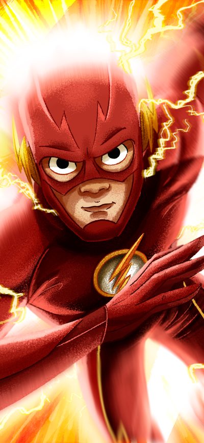 Fond d'écran iPhone The Flash Illustration 4k