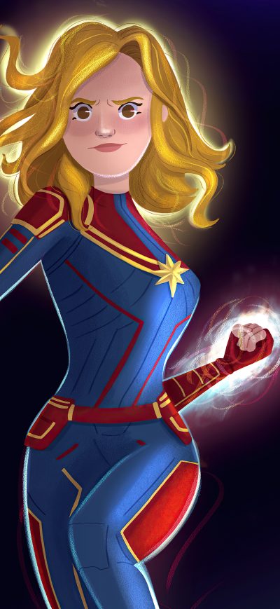Fond d'écran iPhone Captain Marvel Avenge The Fallen 5k