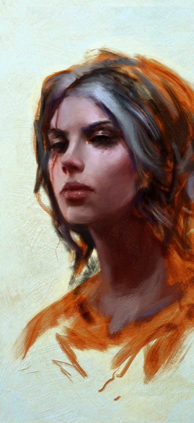 Fond d'écran iPhone Cirilla Fiona Elen Riannon Painting