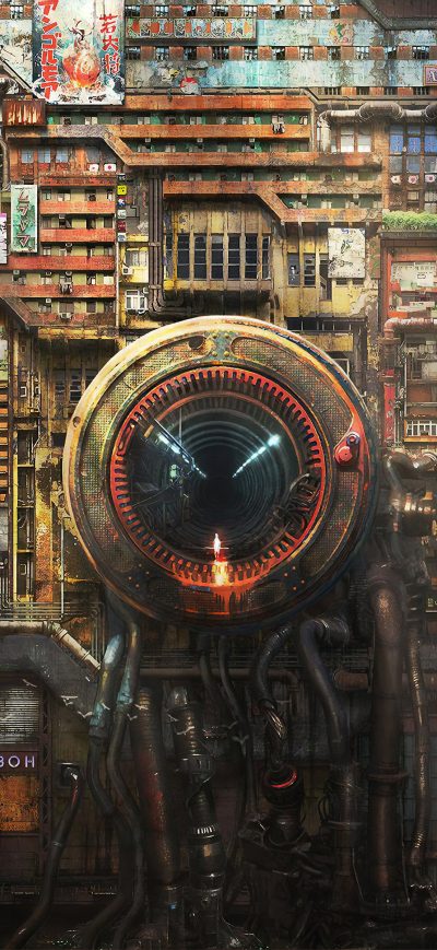 Fond d'écran iPhone Futuristic Cyberpunk Digital Art