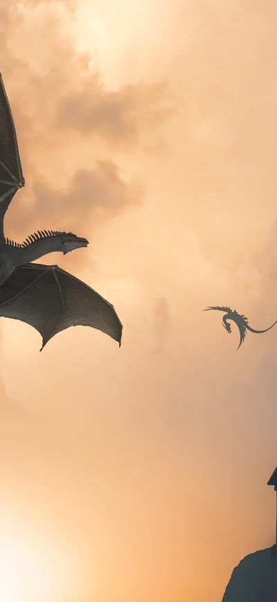 Fond d'écran iPhone Dragons Worship To Throne 4k