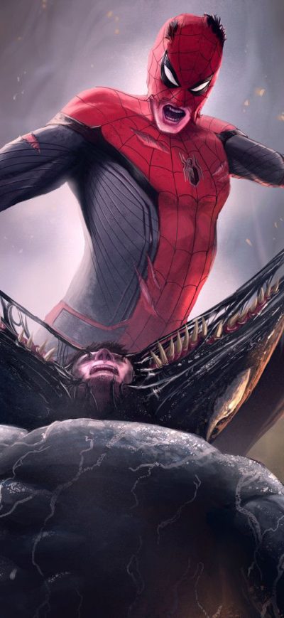 Fond d'écran iPhone Spiderman Defeating Venom